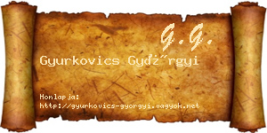 Gyurkovics Györgyi névjegykártya