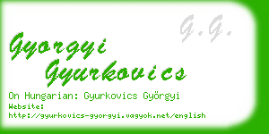 gyorgyi gyurkovics business card