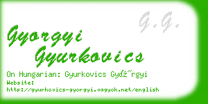 gyorgyi gyurkovics business card